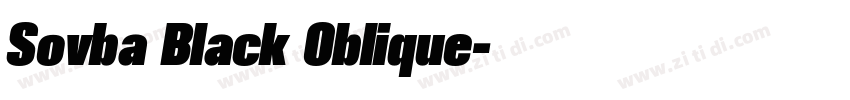 Sovba Black Oblique字体转换
